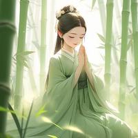 清风海棠明月头像