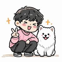 一只粉色的小恐龙头像