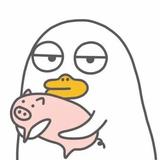 怀里抱着小胖丁头像