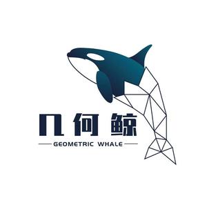 LOGO设计几何鲸头像