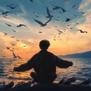 窗前惬意望明月头像